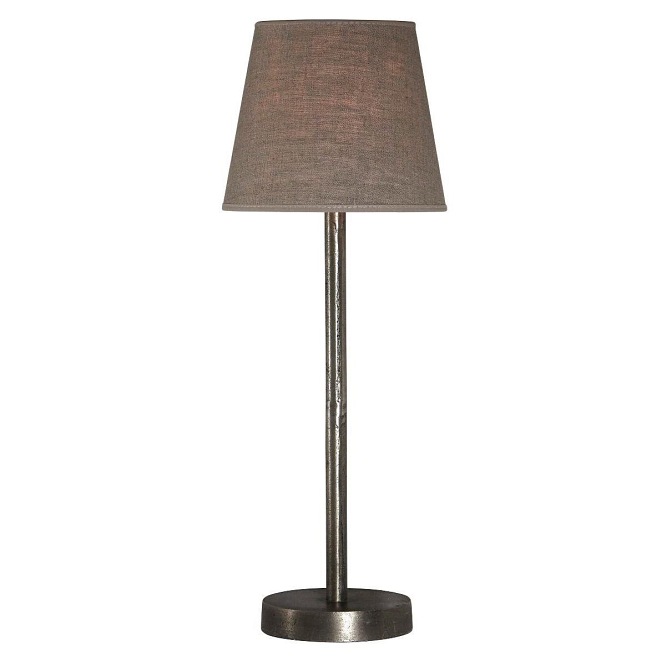 Industrialna lampa stołowa Columbus srebrna duża